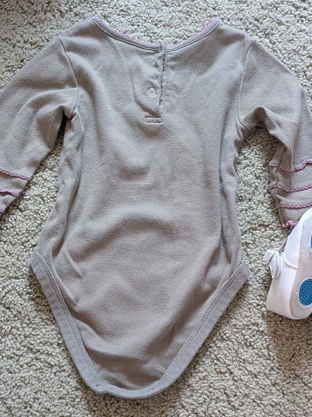 Vintage Y2K Faded Glory Infant Onesie & Mary Jane Shoes Set 🌸